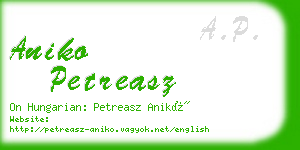 aniko petreasz business card